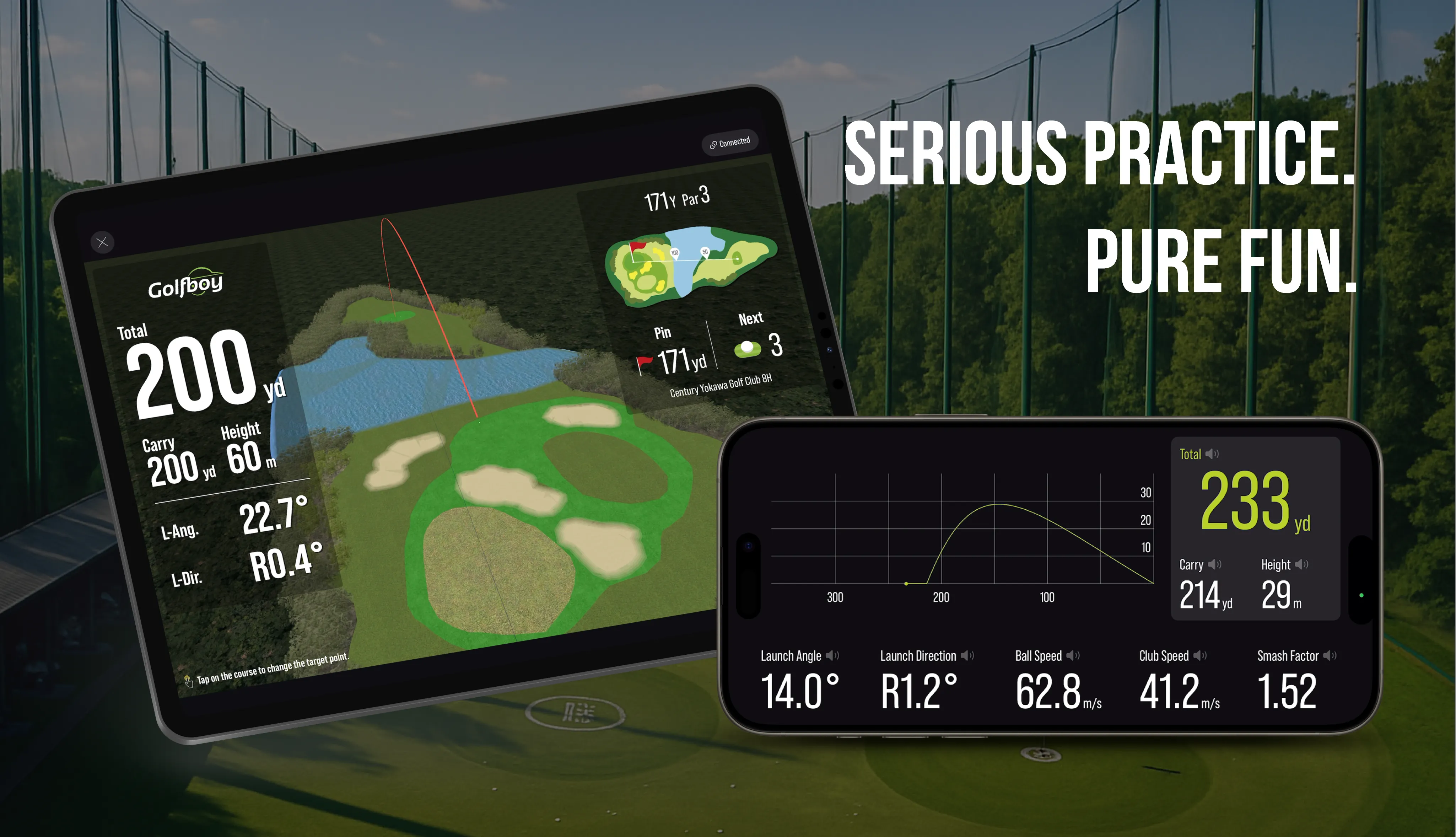Revolutionize Golf training on your smartphone: Ballistics, swing analysis, simulation – all in one.